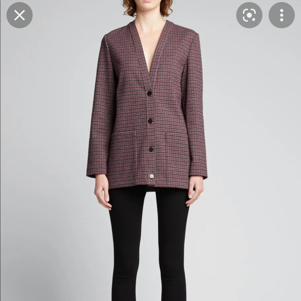 Theory Collin Houdstooth Knit Cardigan sz small